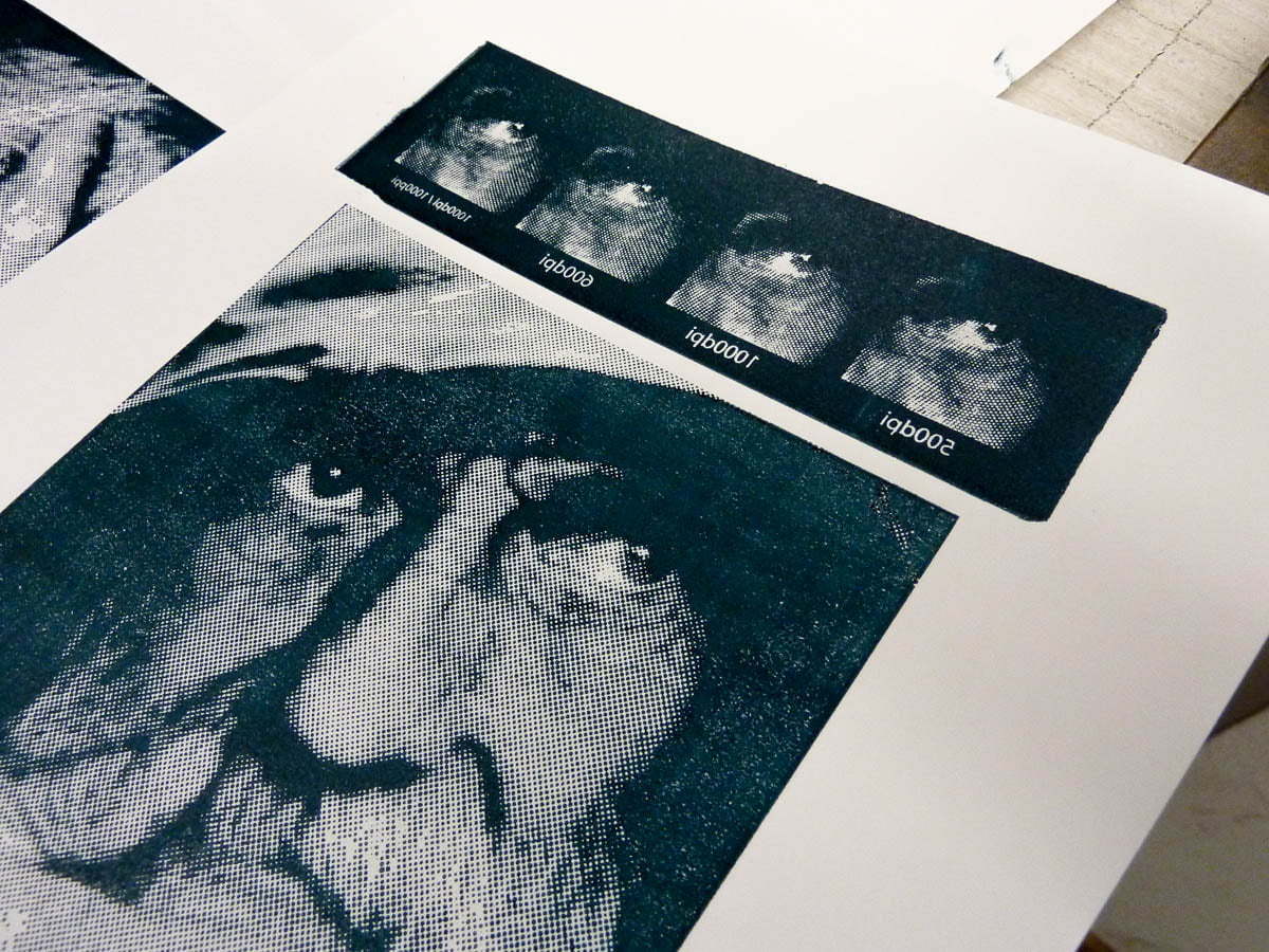 Laser engraving linoleum for printing Journal Robin Hanhart