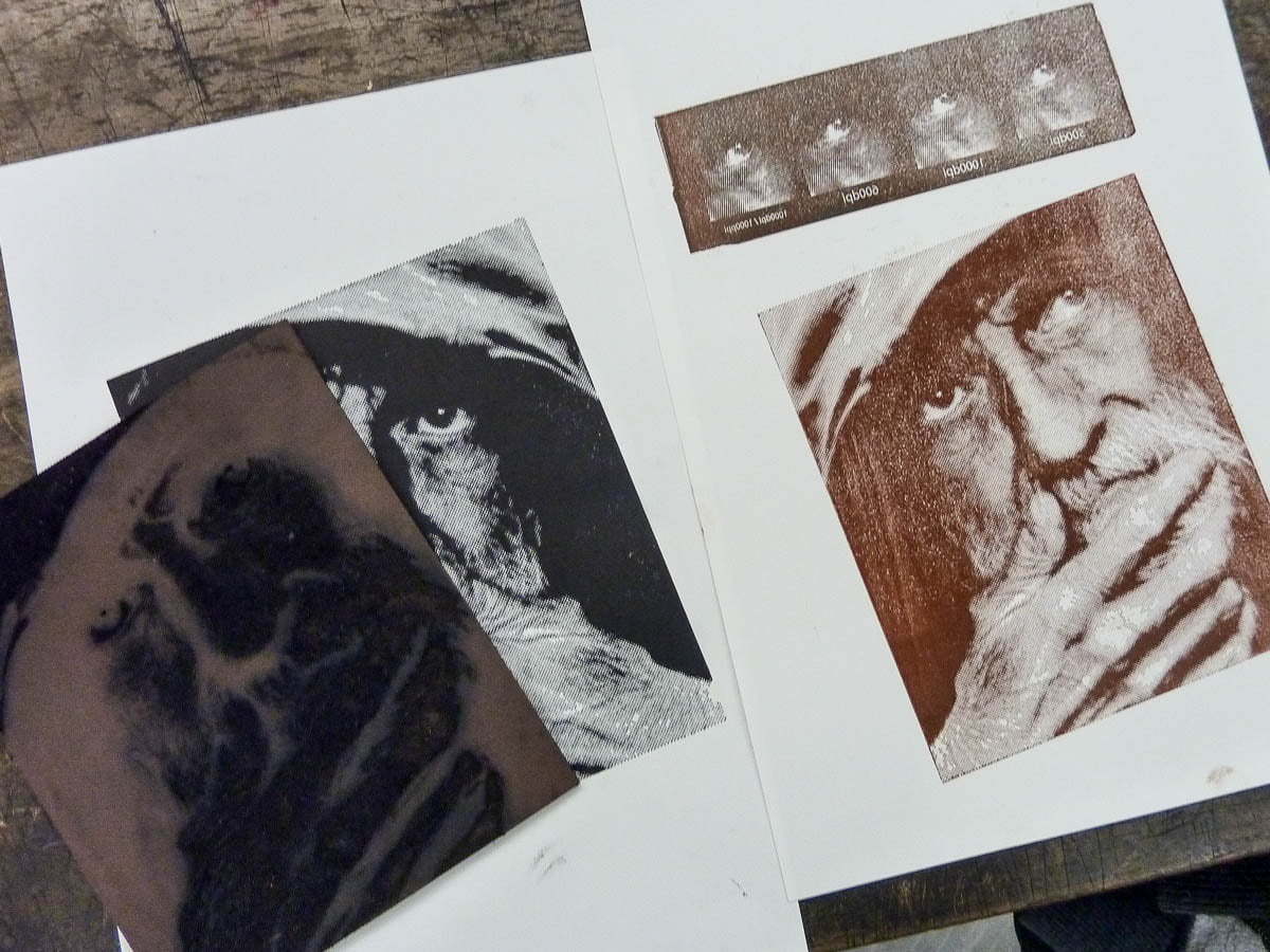 Laser engraving linoleum for printing Journal Robin Hanhart